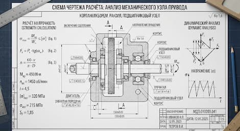 Архитектурный чертёж оконного проекта